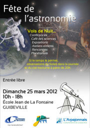 Affiche de la Journe de l'astronomie 2012
