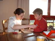 Perrine avec un enfant