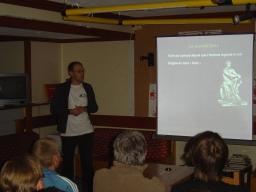 Lundi 11 aot 2008, hameau de Mottaret, confrence sur Mars par Didier Walliang